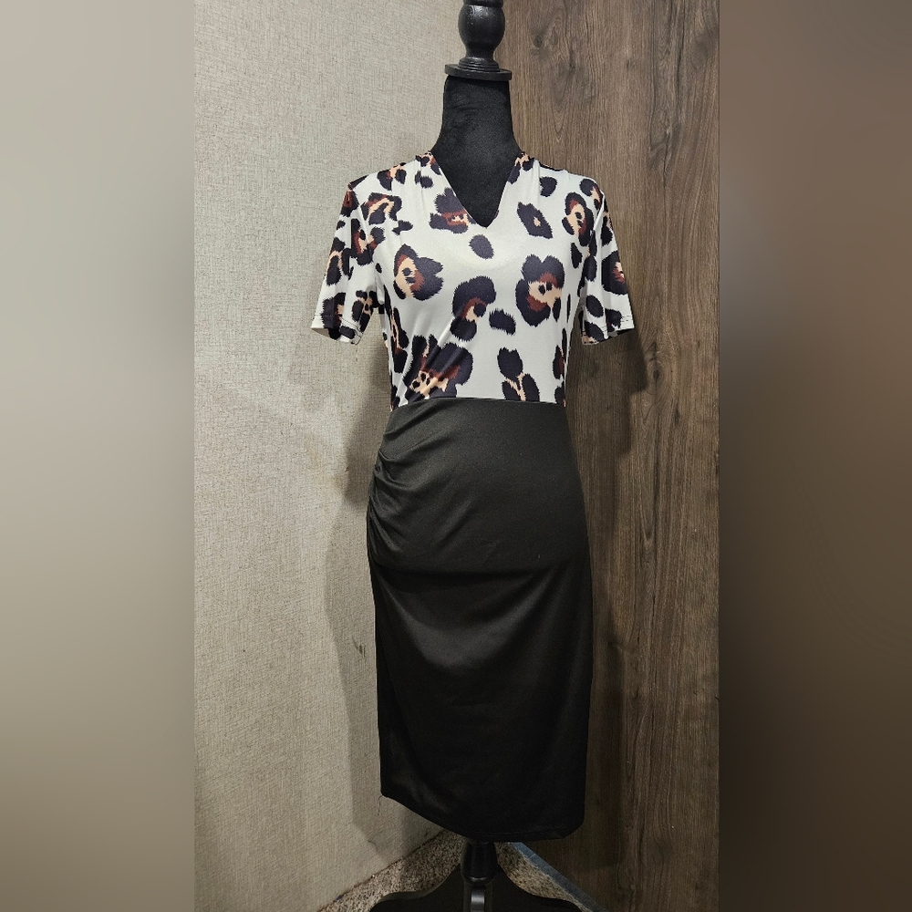 Black Knee-Length Pencil Dress for Cocktail